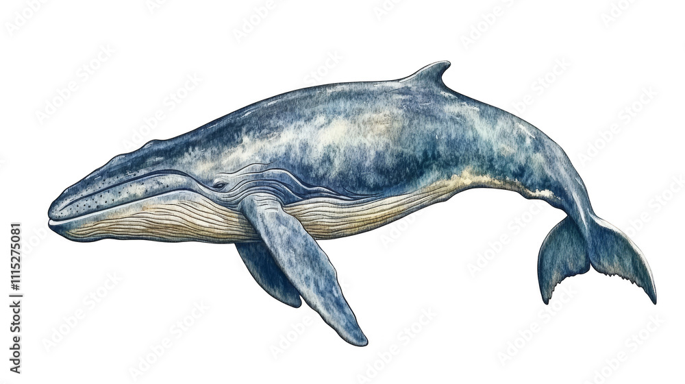 Fototapeta premium A majestic whale with an extraordinarily long tail, exploring the wonders of marine wildlife photography