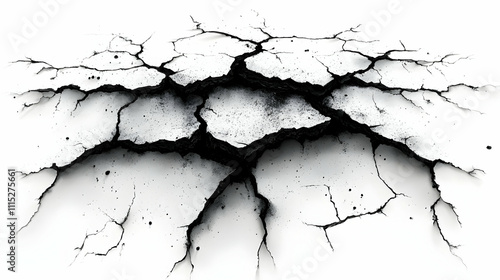 Abstract Cracked Surface Il...