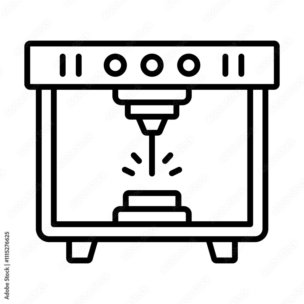Laser Cutting Machine Icon Laser Cutting Machine Icon