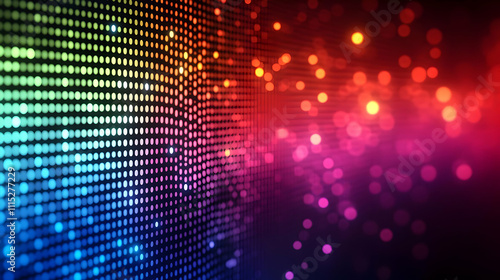 Wallpaper Mural Vibrant Light Dots Flow Dynamically, Creating Abstract Colorful Patterns & Designs. Torontodigital.ca