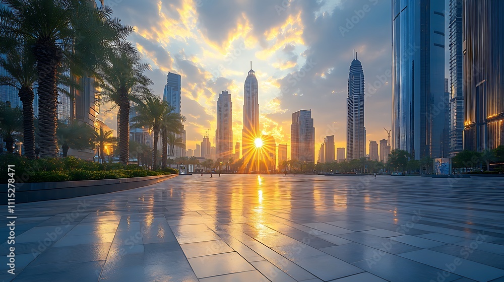 Obraz premium modern city skyline