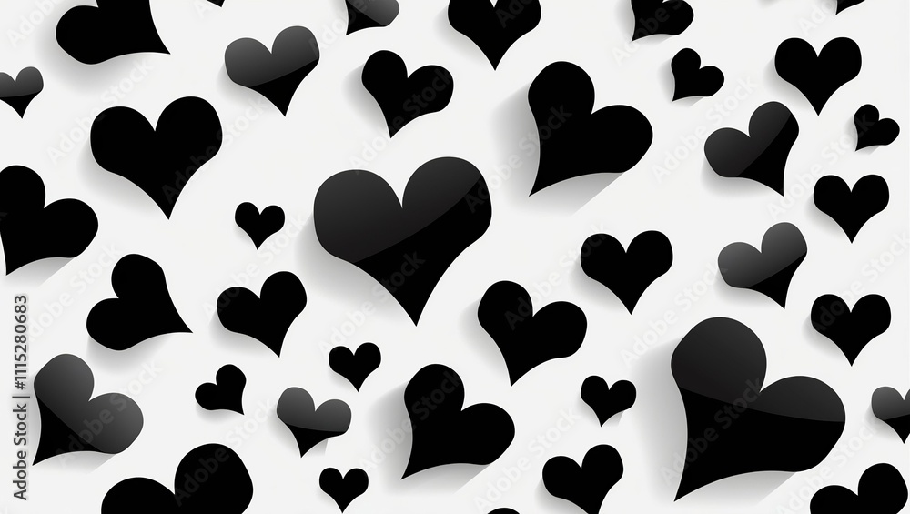 Fototapeta premium seamless pattern with hearts
