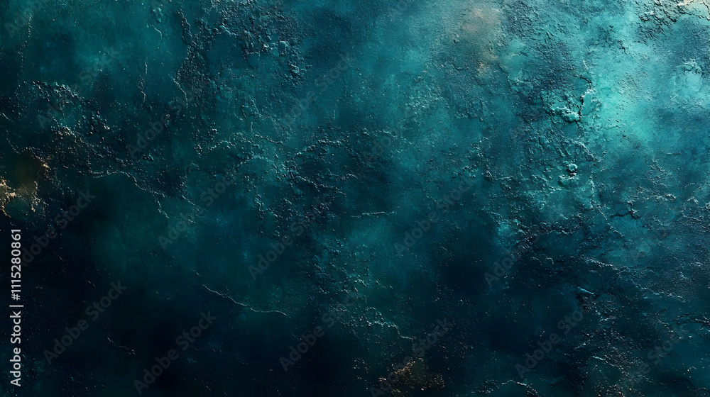 Fototapeta premium Teal Texture: Deep Ocean Background, Abstract Design