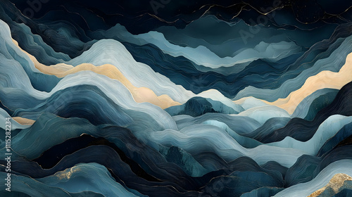 Abstract Blue Mountains: Go...
