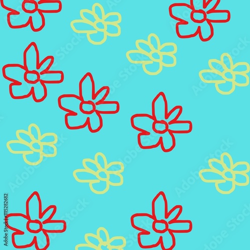 seamless pattern with flowers