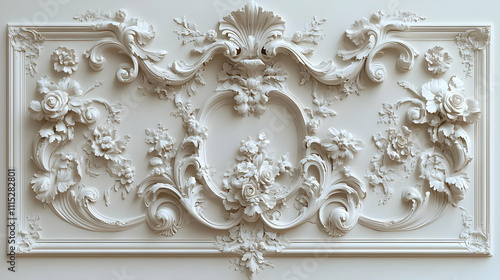 Elegant White Floral Plaste...
