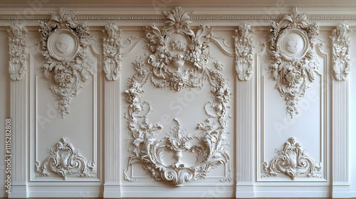 Elegant White Wall Paneling...