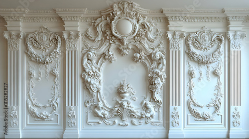 Elegant White Rococo Wall P...