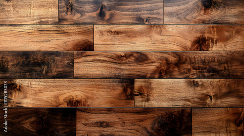 Rich Brown Wood Texture: Fl...
