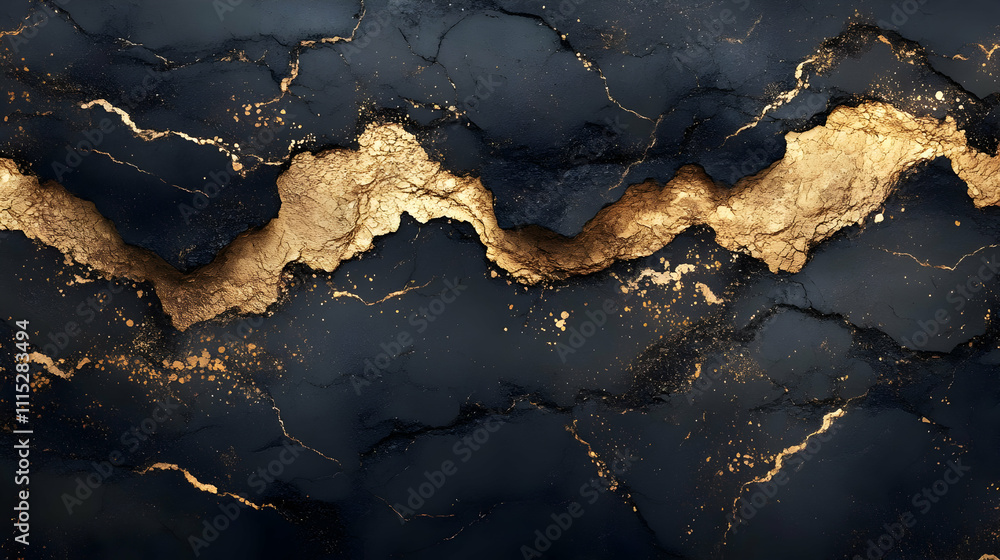 Fototapeta premium Abstract Background - Black and Gold Texture