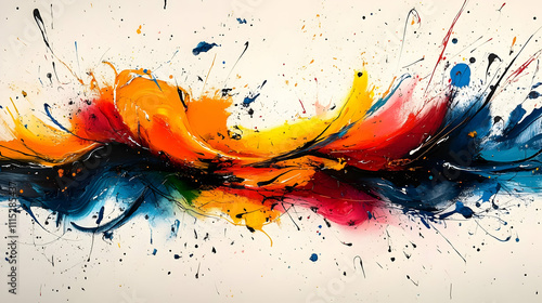 Vibrant Hues Dance: Abstrac...