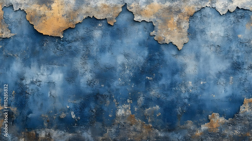 Blue and Gold Abstract Back...