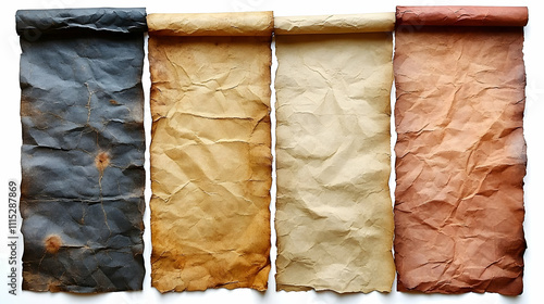 Aged Paper Scrolls Illustra...