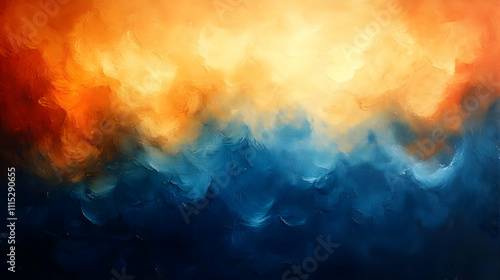 Abstract Ocean Sunset:  Gol...