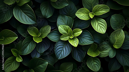 Lush Green Leaf Background ...