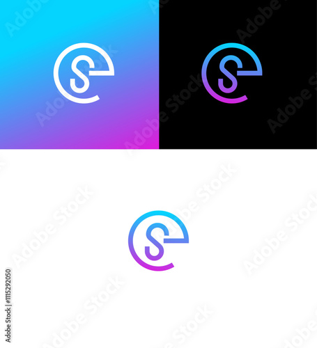 SE, ES Letter Logo Template