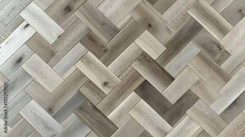 Elegant Herringbone Wood Fl...