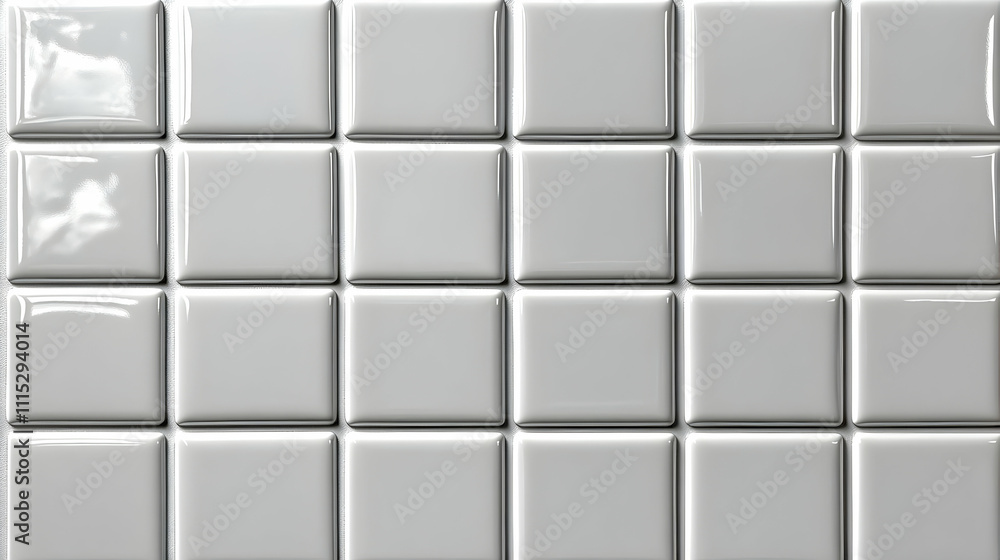 Fototapeta premium Shiny Gray Tiles: Smooth Surface, Modern Design, Clean Aesthetic, Uniform Pattern, Rectangular Shape, Home Decor, Wall Tiles, Bathroom Design, Kitchen Backsplash, Interior Design.