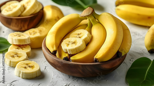 Yellow Bananas in Wooden Bo...