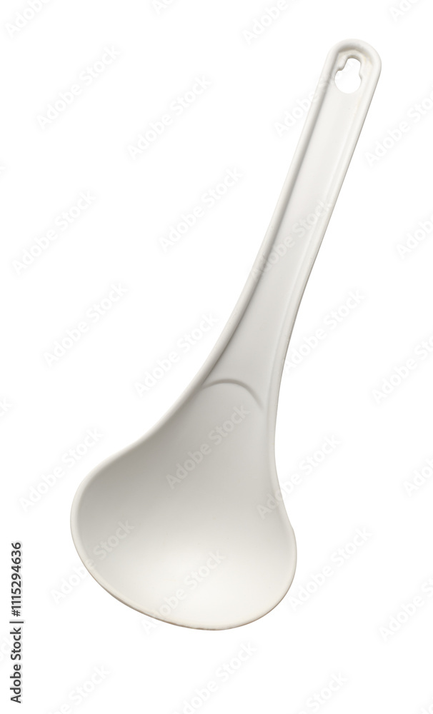 White ladle isolated on white White ladle isolated on white