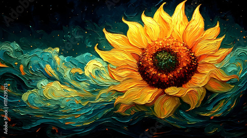 Vibrant Sunflower Blooms Ov...