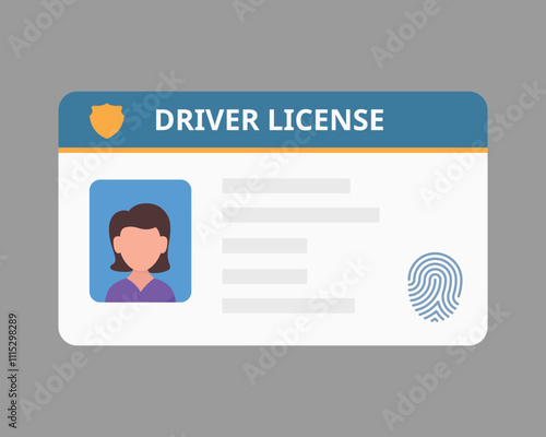 Driving license icon.. Car driver license Vector illustration