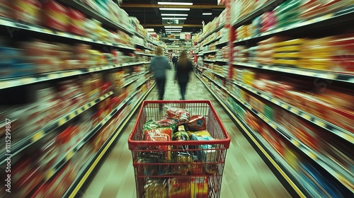 Supermarket Shopping Cart, Dynamic photo