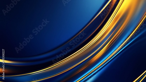 An abstract design featuring gold and blue gilded flowing streaks, set against a clean, minimalistic background. This elegant and dynamic composition captures the essence of modern commerce and busine