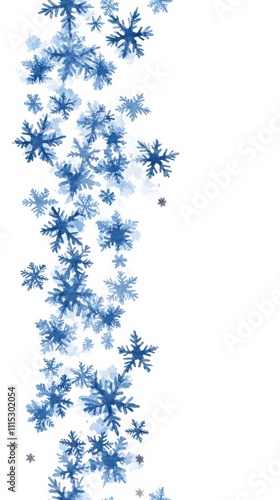 Decorative Blue Snowflake Pattern for Winter Designs
