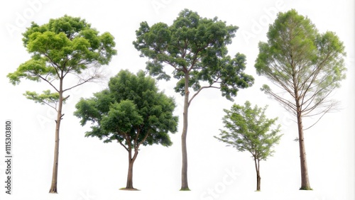 collection high quality tree on white background, f