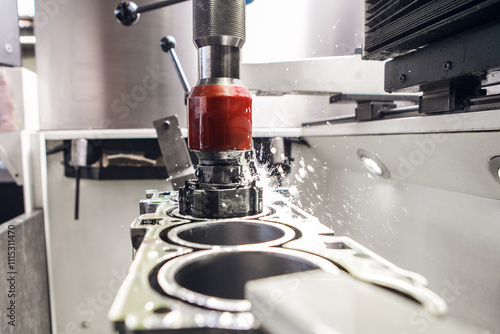 CNC block honing, overhaul of engine. In the engine machining department Automatic honing machine is used to hone all of engine blocks to high standards. 