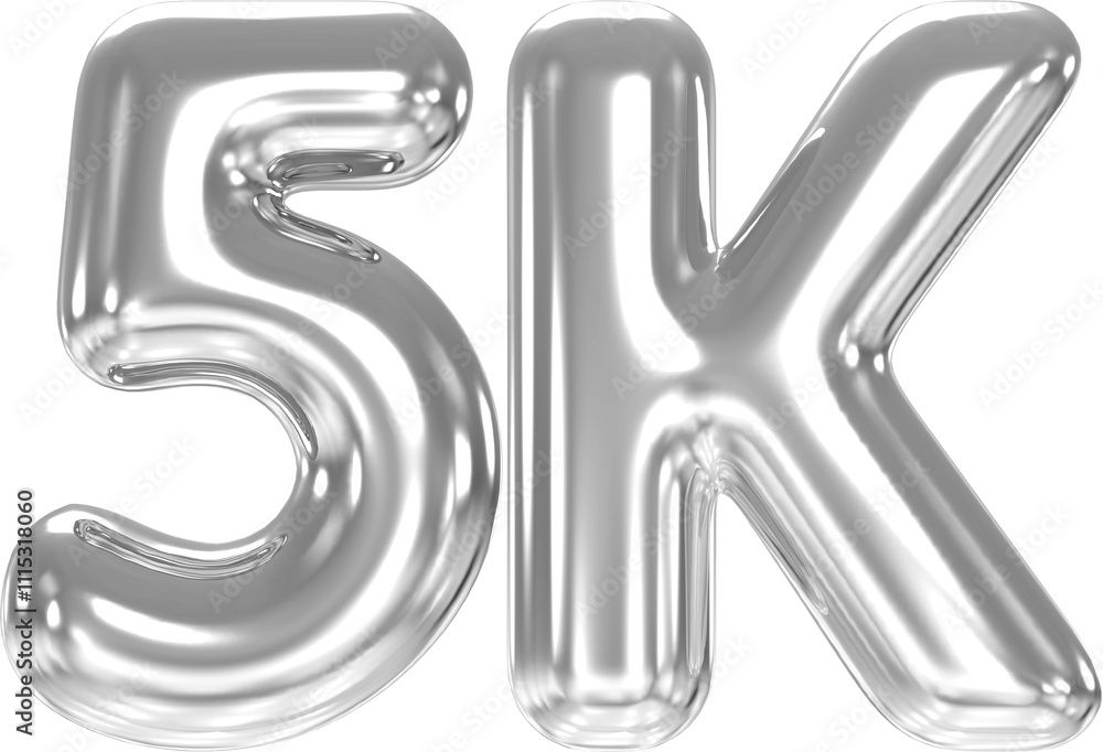 5K Follow Silver Balloon 5K Follow Silver Balloon