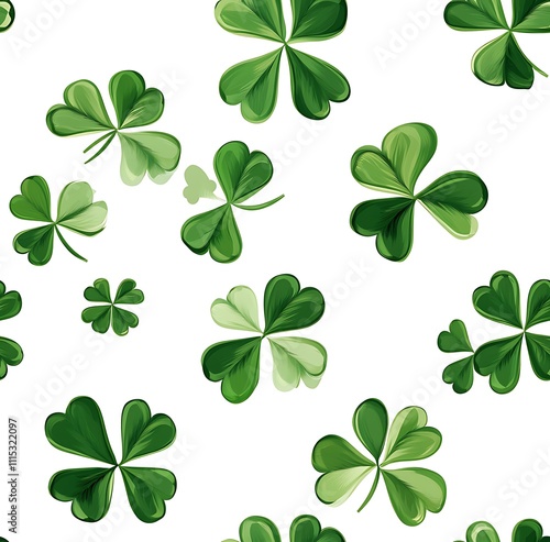 St. Patrick's Day-themed checkered board, with shamrocks