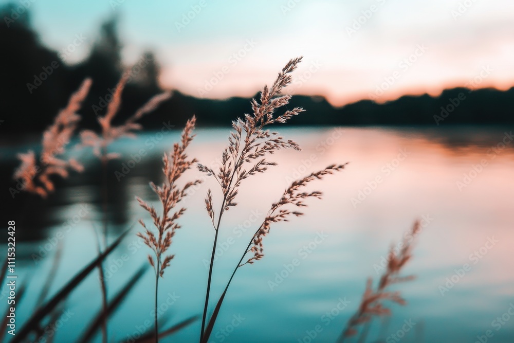 Obraz premium Ethereal humidity surrounds the landscape, creating a dreamlike atmosphere of soft mist and gentle light.