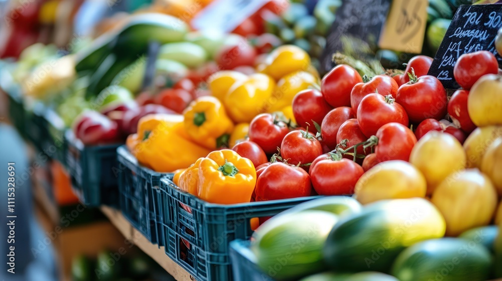 Fresh Produce at a Farmers Market Fresh Produce at a Farmers Market