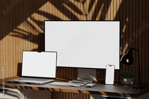 Wallpaper Mural Responsive Web Design and website Mockup, Devices Mock up, Smartphone desktop tablet laptop template Mockup Torontodigital.ca