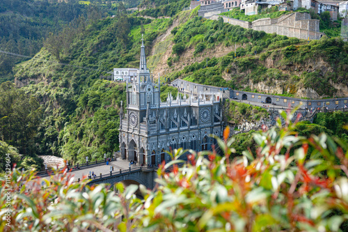 Las Lajas Sanctuary church in Nariño, Colombia. photo