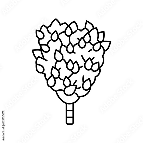 whisk sauna line icon vector. whisk sauna sign. isolated contour symbol black illustration