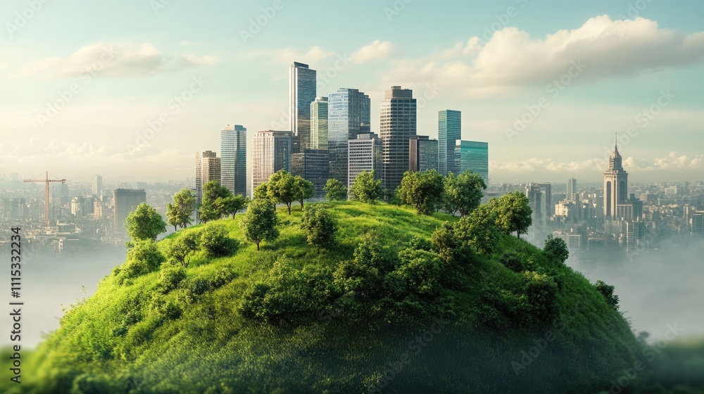 Obraz premium Sustainable construction projects, environmental care