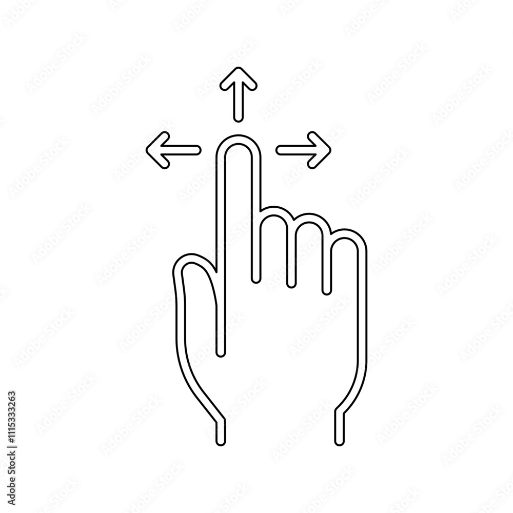 Obraz premium Move icon in line style