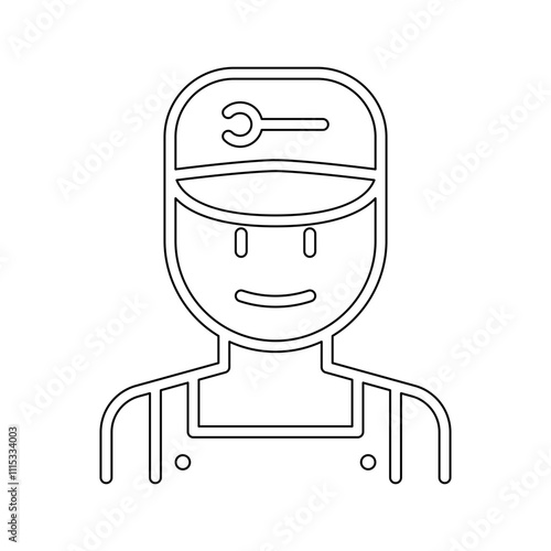 Mechanic icon in line style