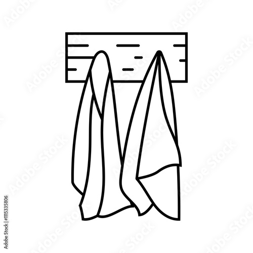 temperature sauna line icon vector. temperature sauna sign. isolated contour symbol black illustration