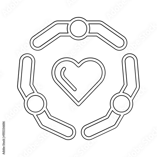 Volunteer icon in line style