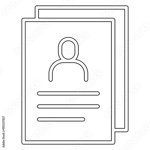 Resume icon in line style
