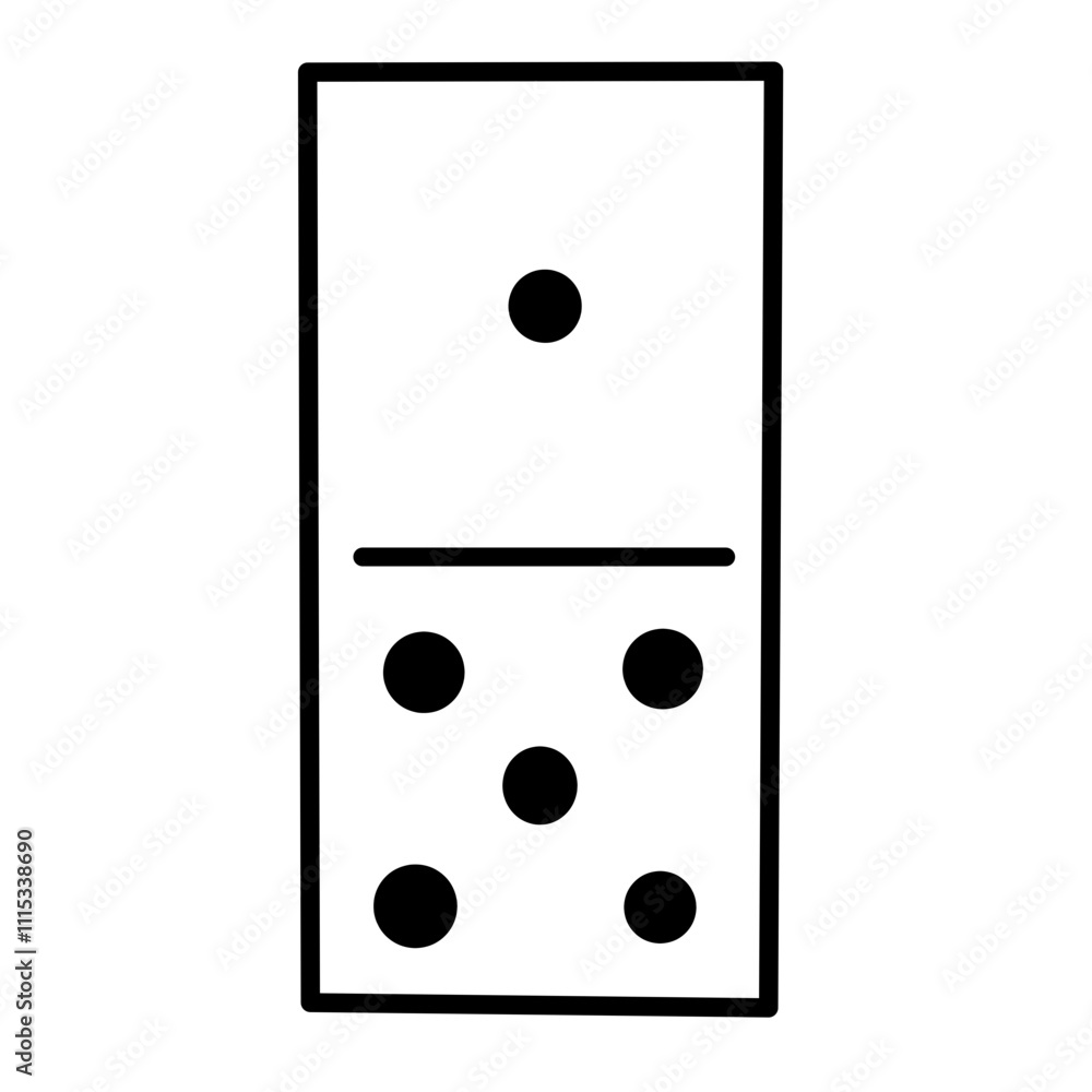 Domino Game. domino bones. White pieces with black dots isolated on background Domino Game. domino bones. White pieces with black dots isolated on background