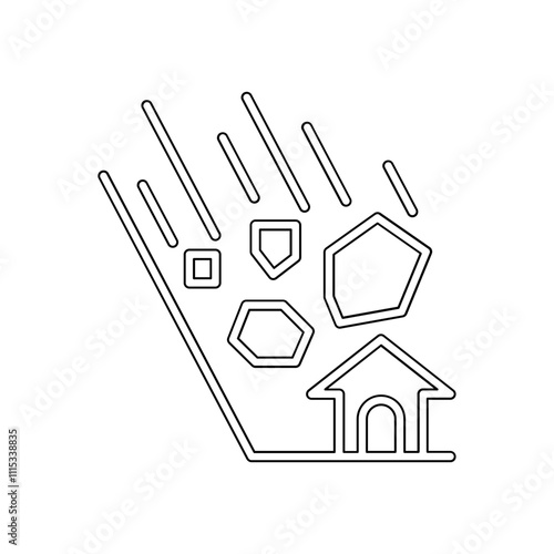 landslide icon in line style