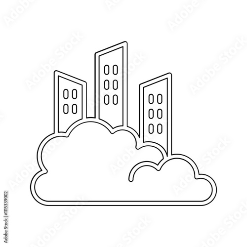 Air pollution icon in line style