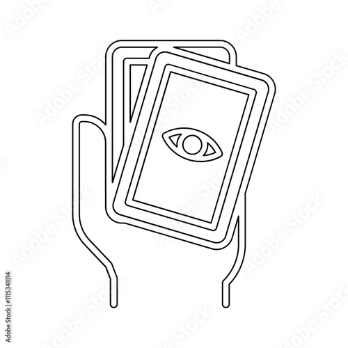 Tarot cards icon in line style