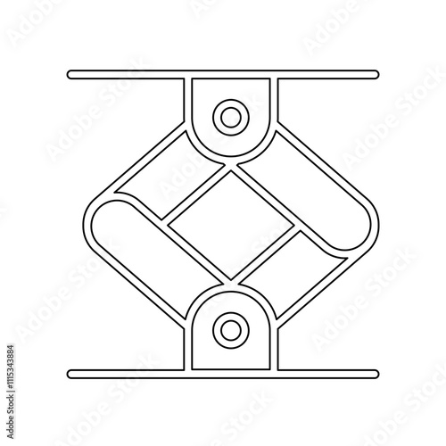 Lifting machine icon in line style