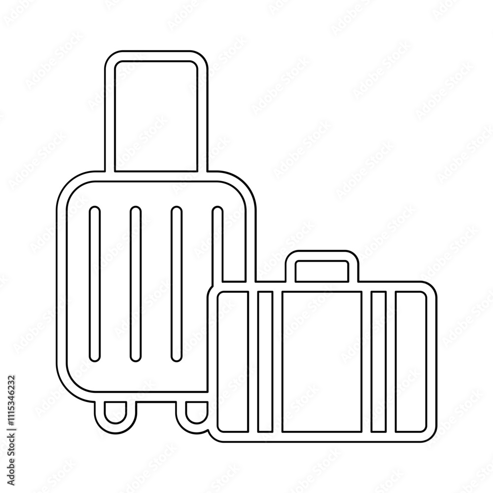 Baggage icon in line style Baggage icon in line style